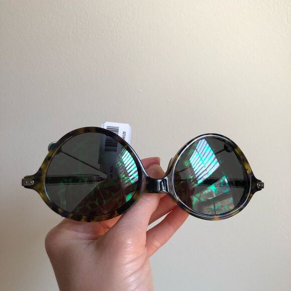 NEW Dior Umbrage Sunglasses Green Leaf Pattern Havana Runway Resortwear